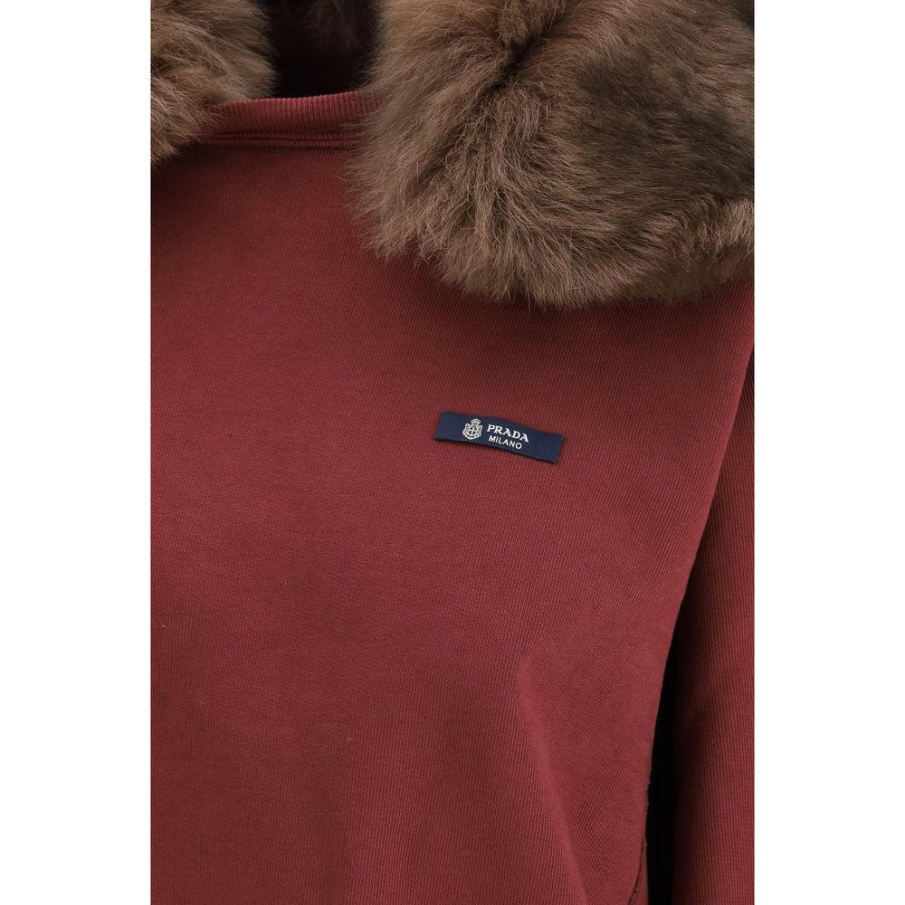 Prada Bordeaux Baumwoll-Sweatshirt
