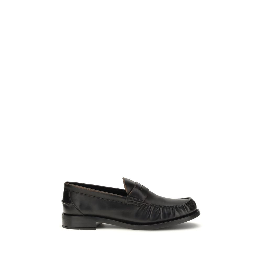Prada Schwarze "Bos Taurus" Loafer aus Kalbsleder