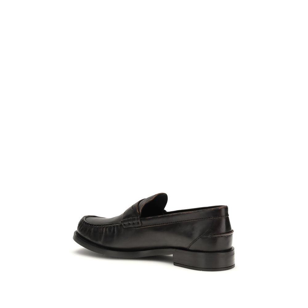 Prada Schwarze "Bos Taurus" Loafer aus Kalbsleder