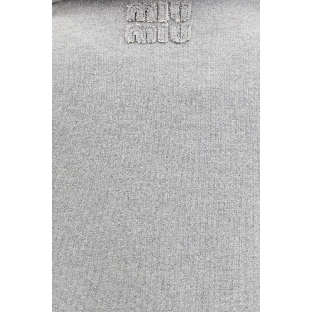 Miu Miu Graues Baumwoll-Sweatshirt