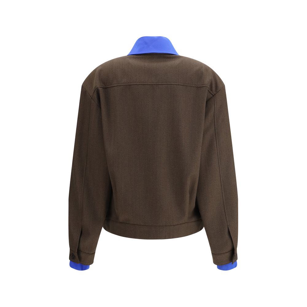 Miu Miu Brauner Bomber aus Fleece-Wolle