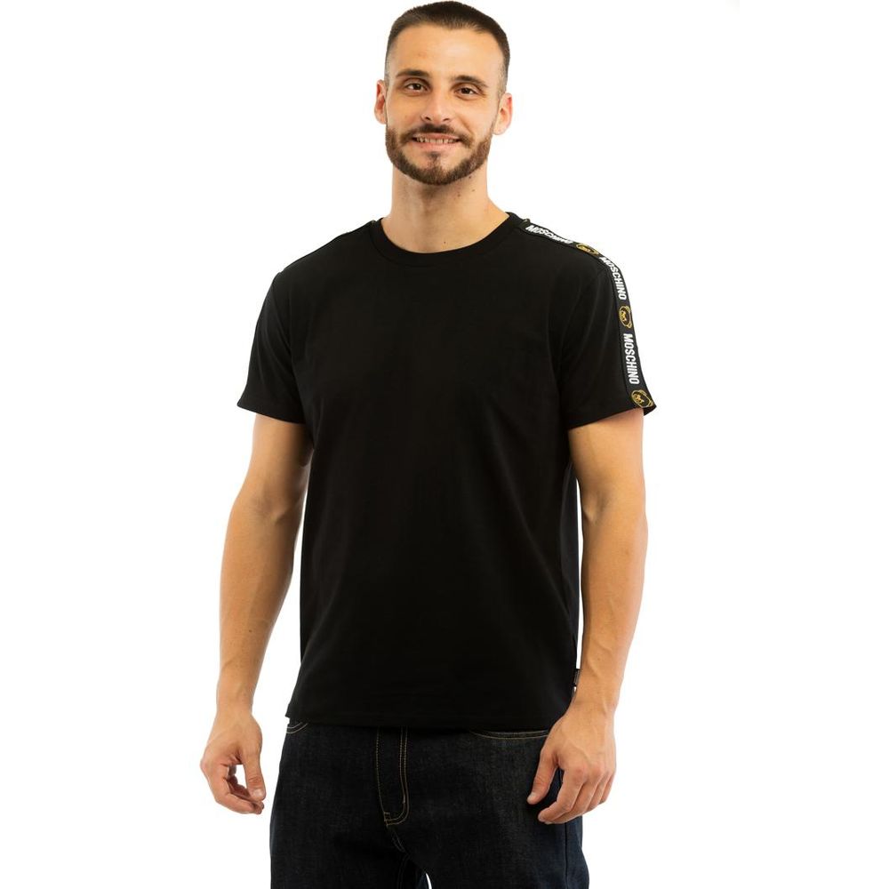 Moschino Schwarzes Baumwoll-T-Shirt