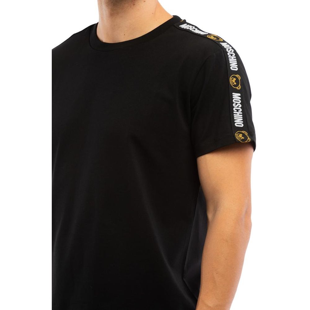 Moschino Schwarzes Baumwoll-T-Shirt