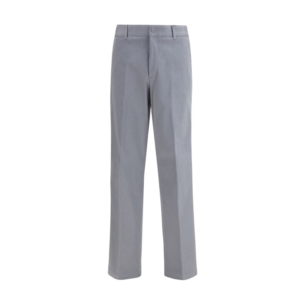 Fendi Graue Baumwollhose für den Alltag