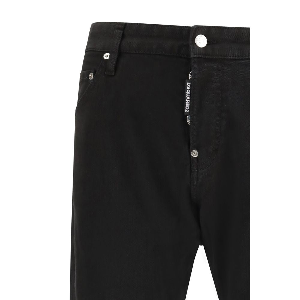 Dsquared² Schwarze Baumwoll-Jeans im Slim Fit