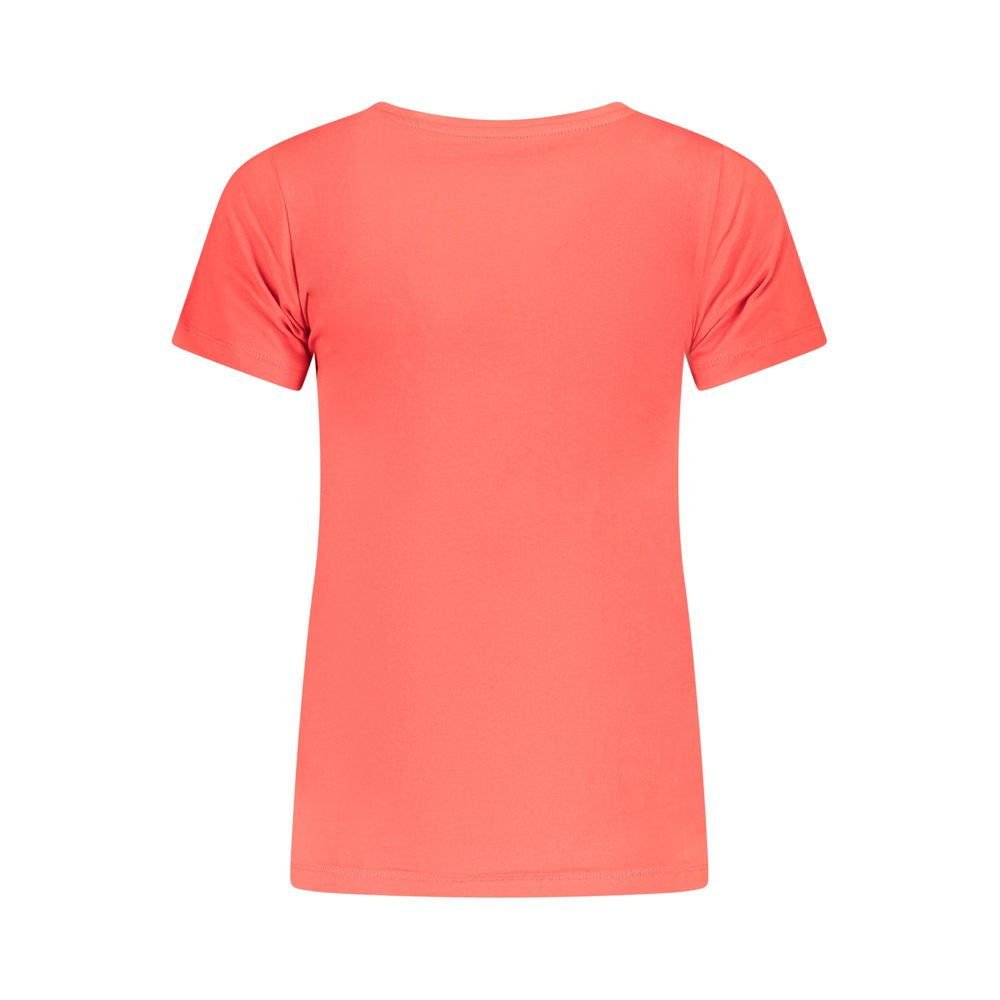Pepe Jeans Rotes Baumwoll-T-Shirt für Damen
