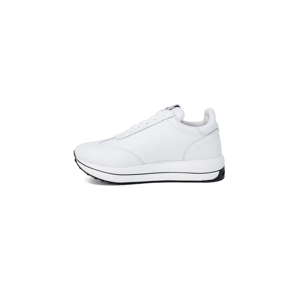 Love Moschino Weiße Leder Low-Top-Sneaker