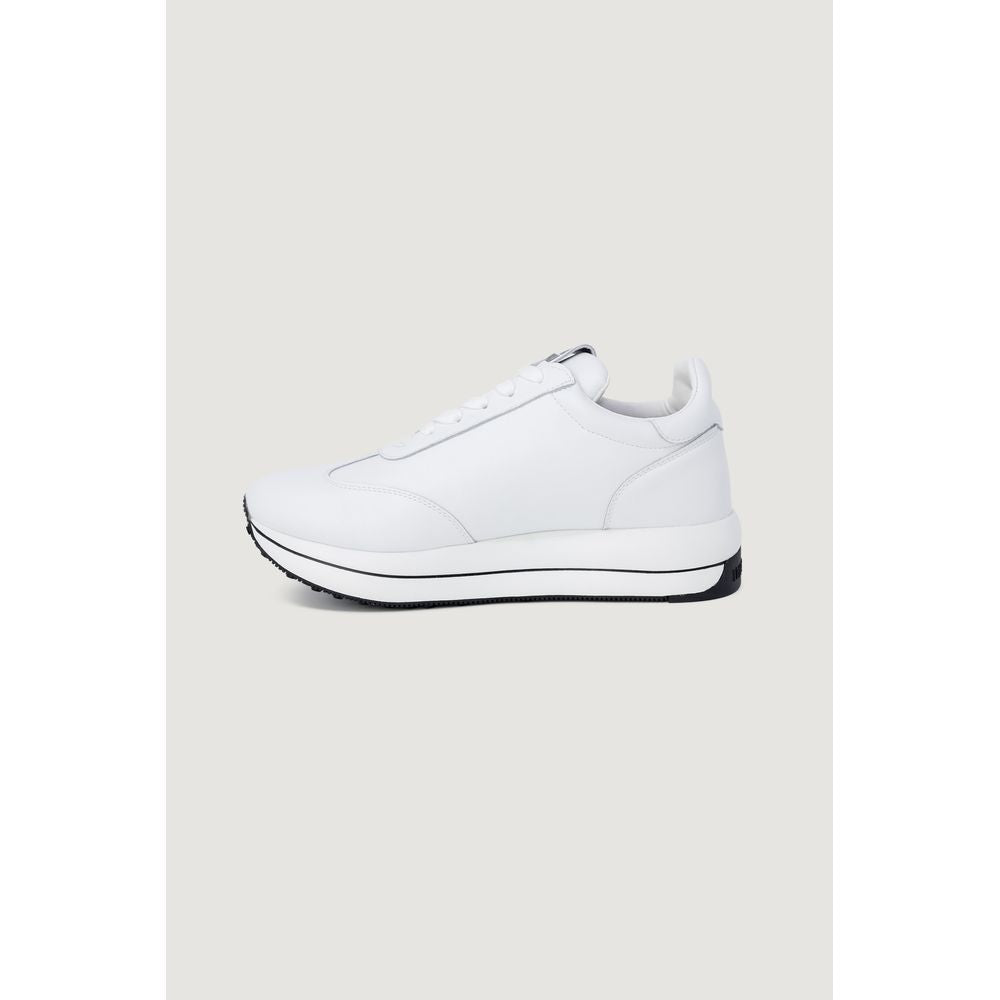 Love Moschino Weiße Leder Low-Top-Sneaker
