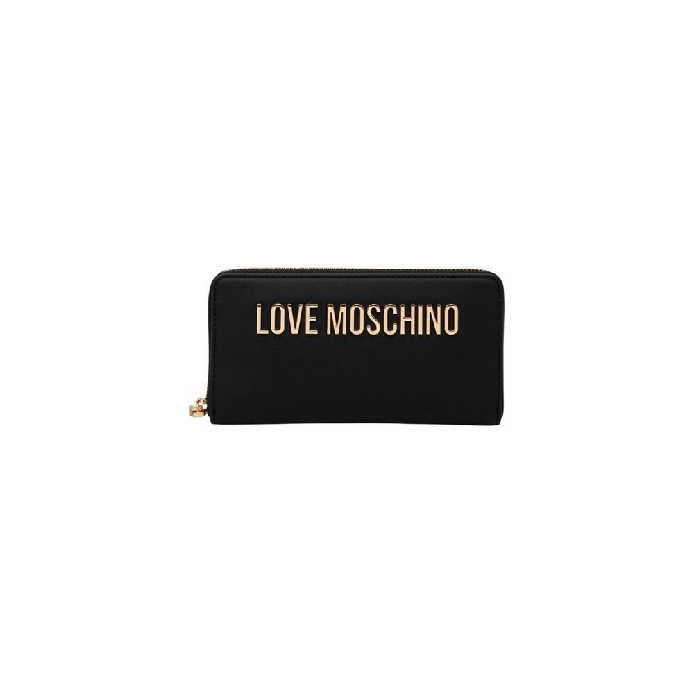 Love Moschino Schwarze Geldbörse aus Polyethylen