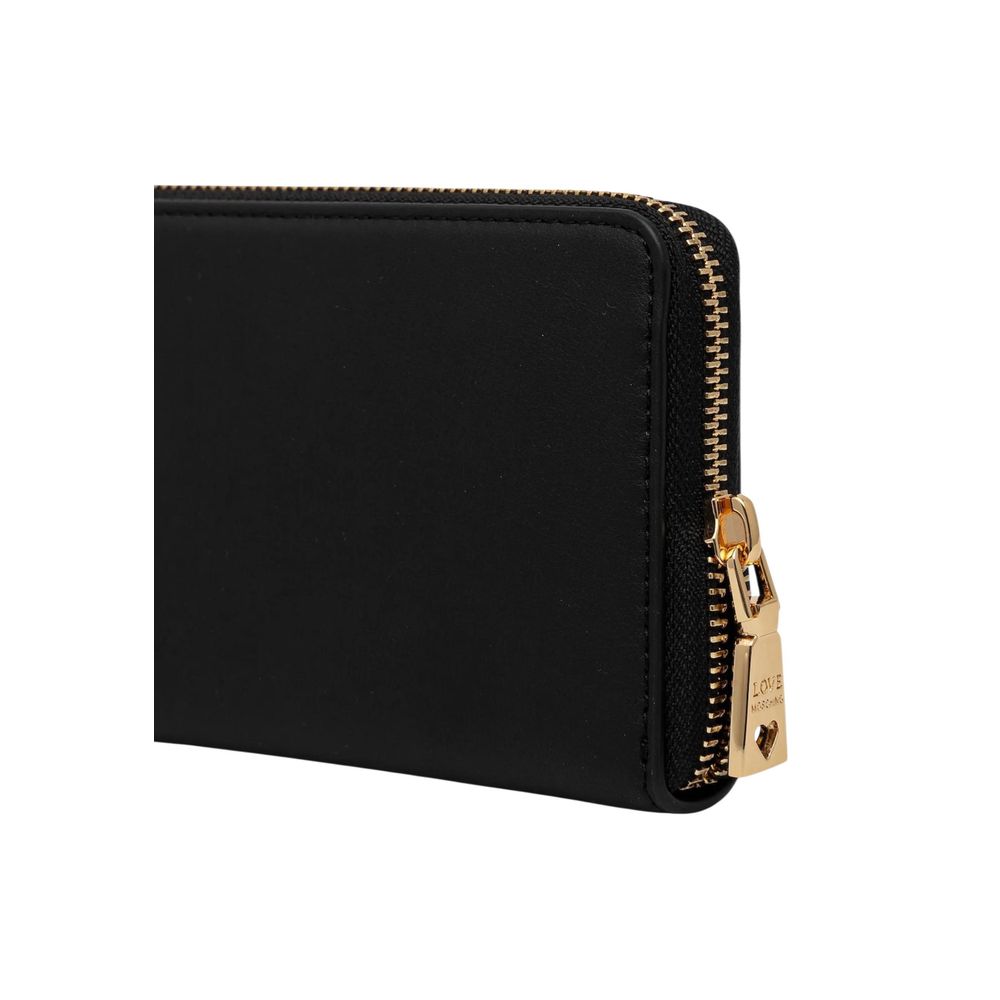 Love Moschino Schwarze Geldbörse aus Polyethylen