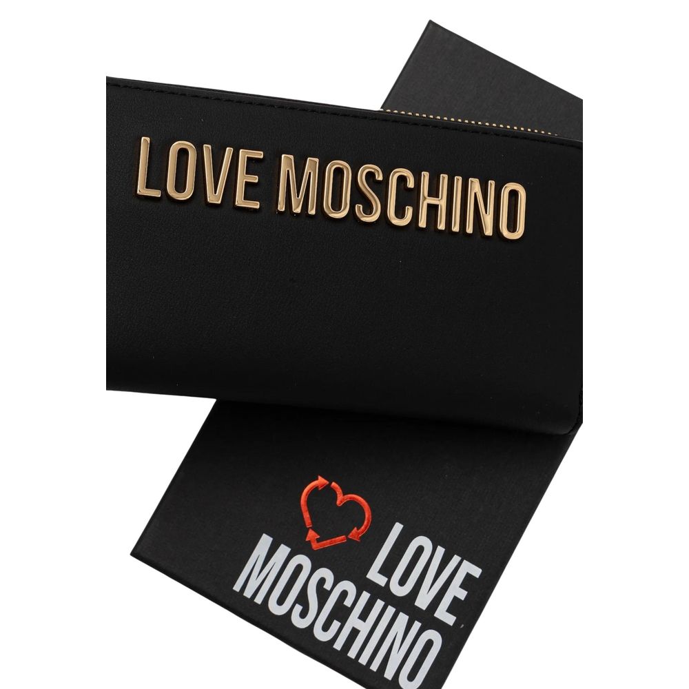 Love Moschino Schwarze Geldbörse aus Polyethylen