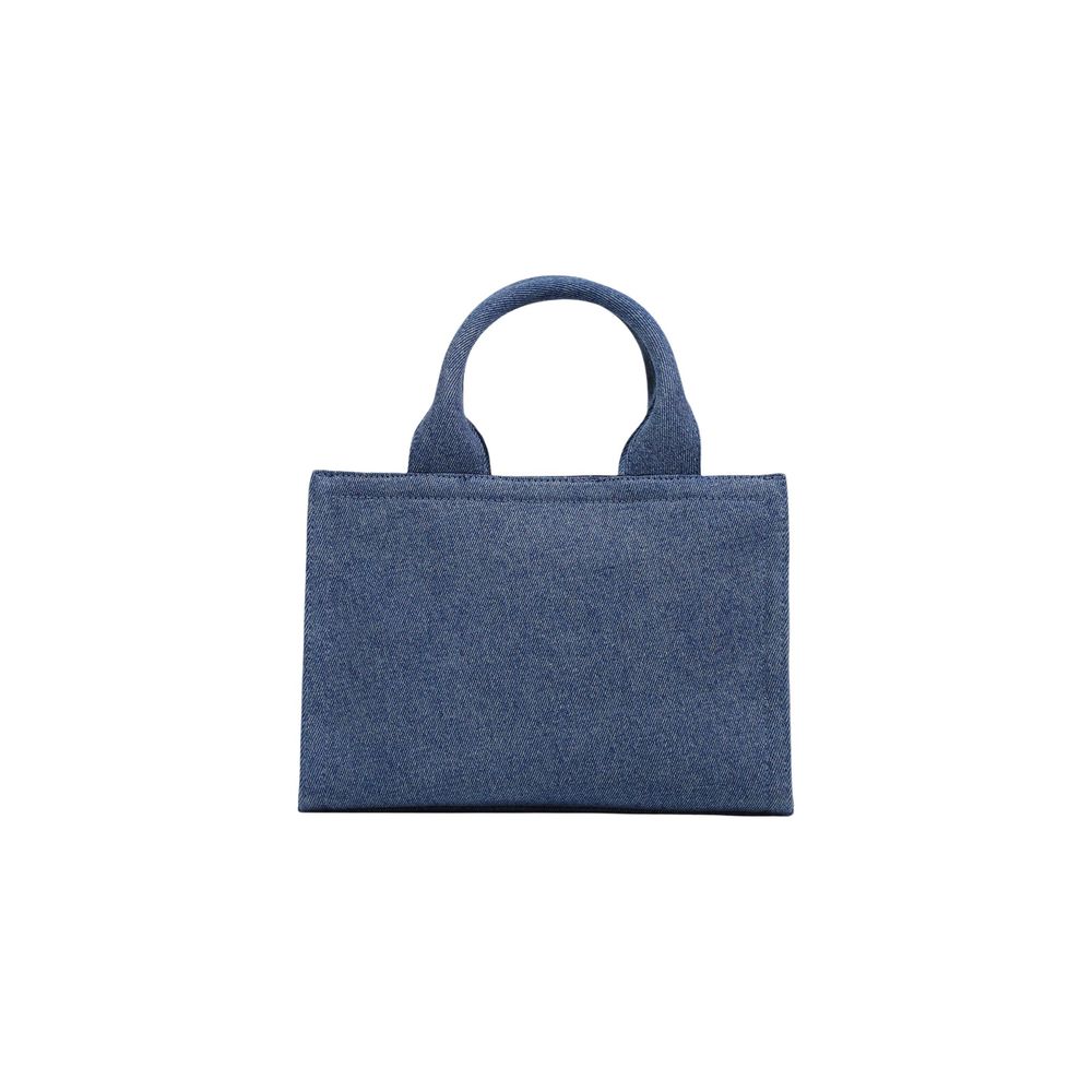 Love Moschino Blaue Baumwoll-Handtasche