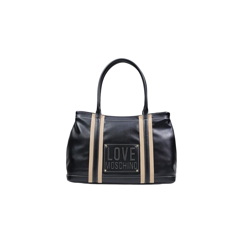 Love Moschino Schwarze Handtasche aus Polyethylen