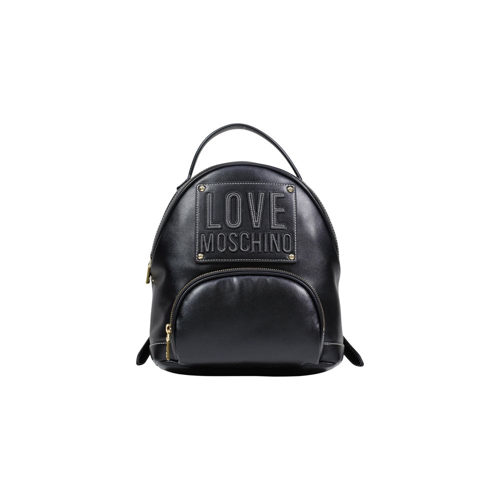 Love Moschino Schwarzer Rucksack aus Polyethylen
