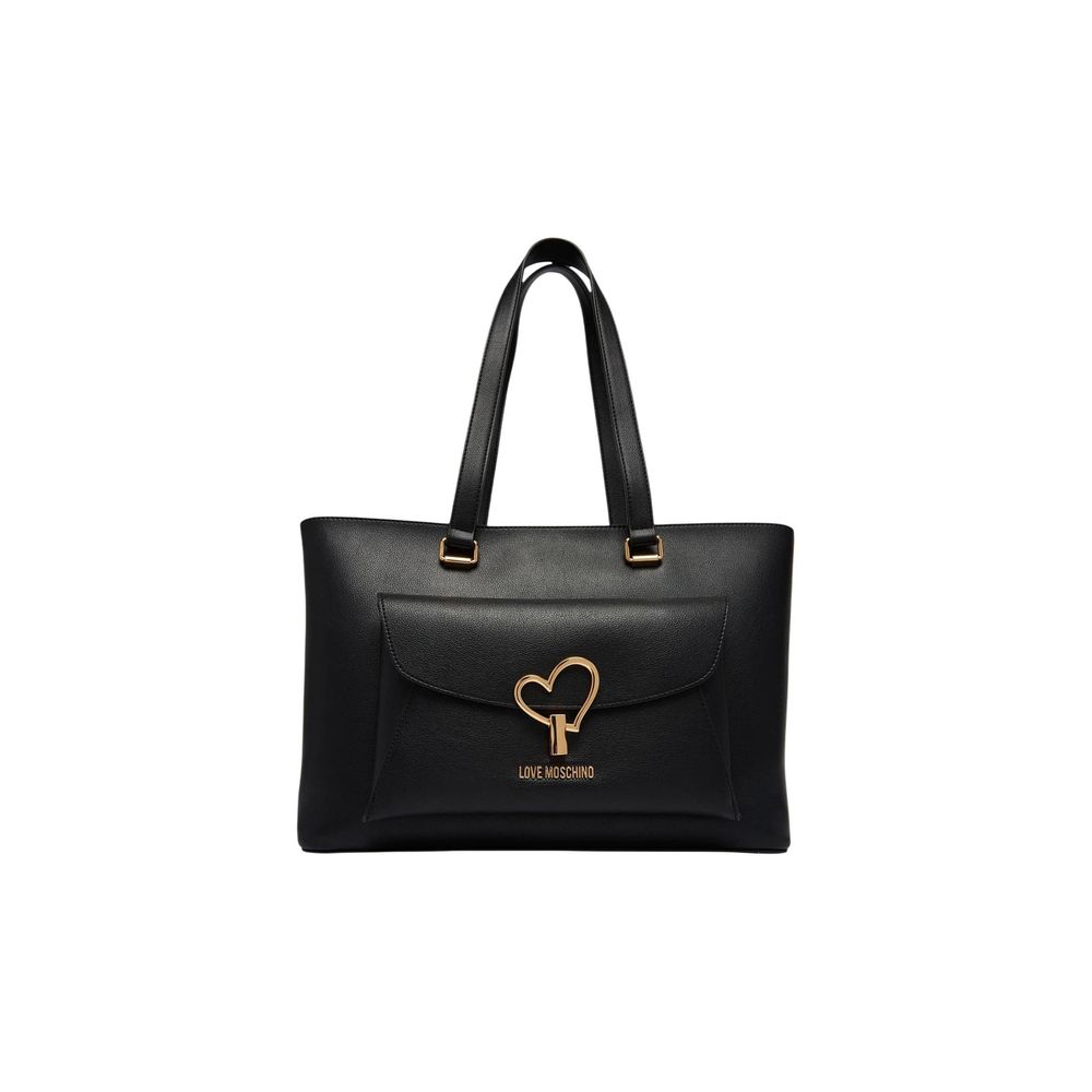 Love Moschino Schwarze Handtasche aus Polyethylen