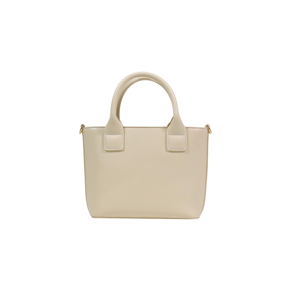 Love Moschino Cremefarbene Handtasche aus Polyethylen