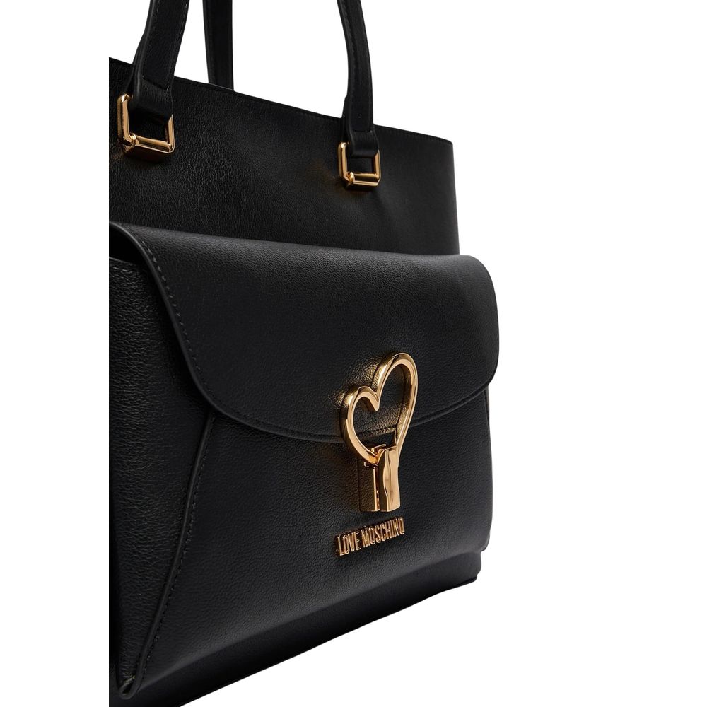 Love Moschino Schwarze Handtasche aus Polyethylen