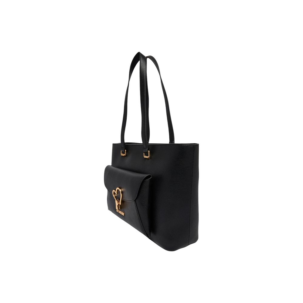 Love Moschino Schwarze Handtasche aus Polyethylen