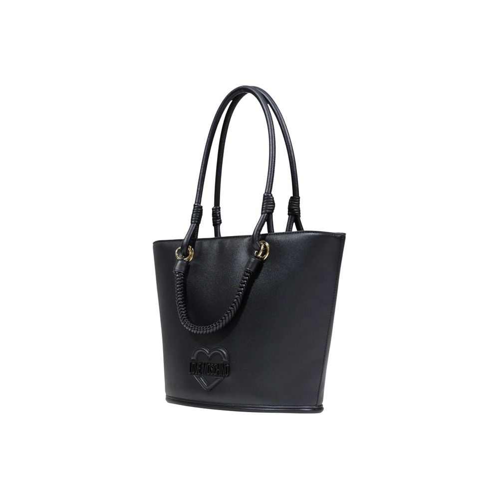Love Moschino Schwarze Handtasche aus Polyethylen