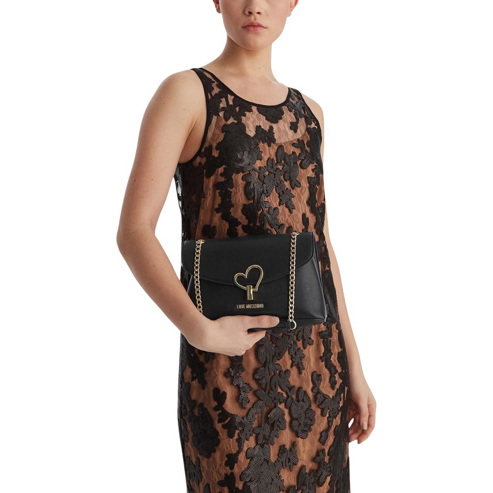 Love Moschino Schwarze Handtasche aus Polyurethan