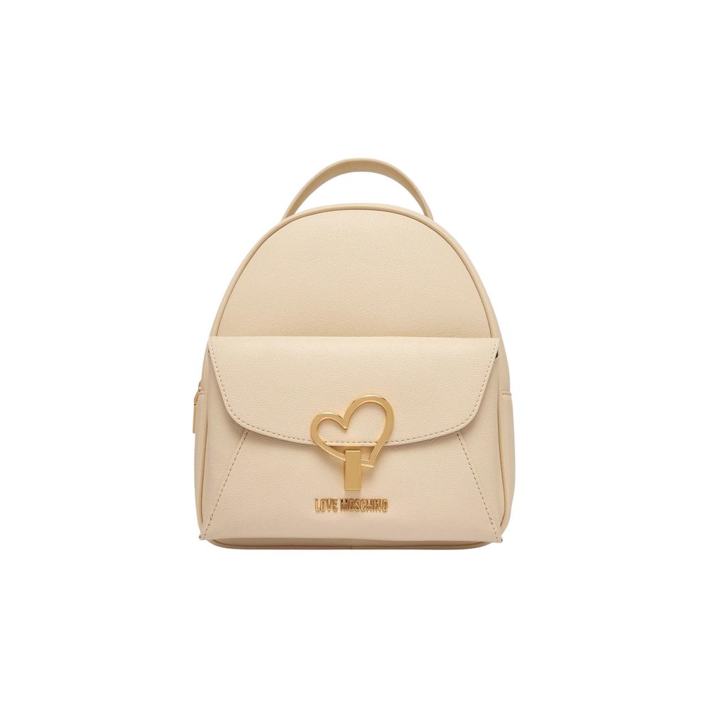 Love Moschino Beiger Rucksack aus Polyethylen