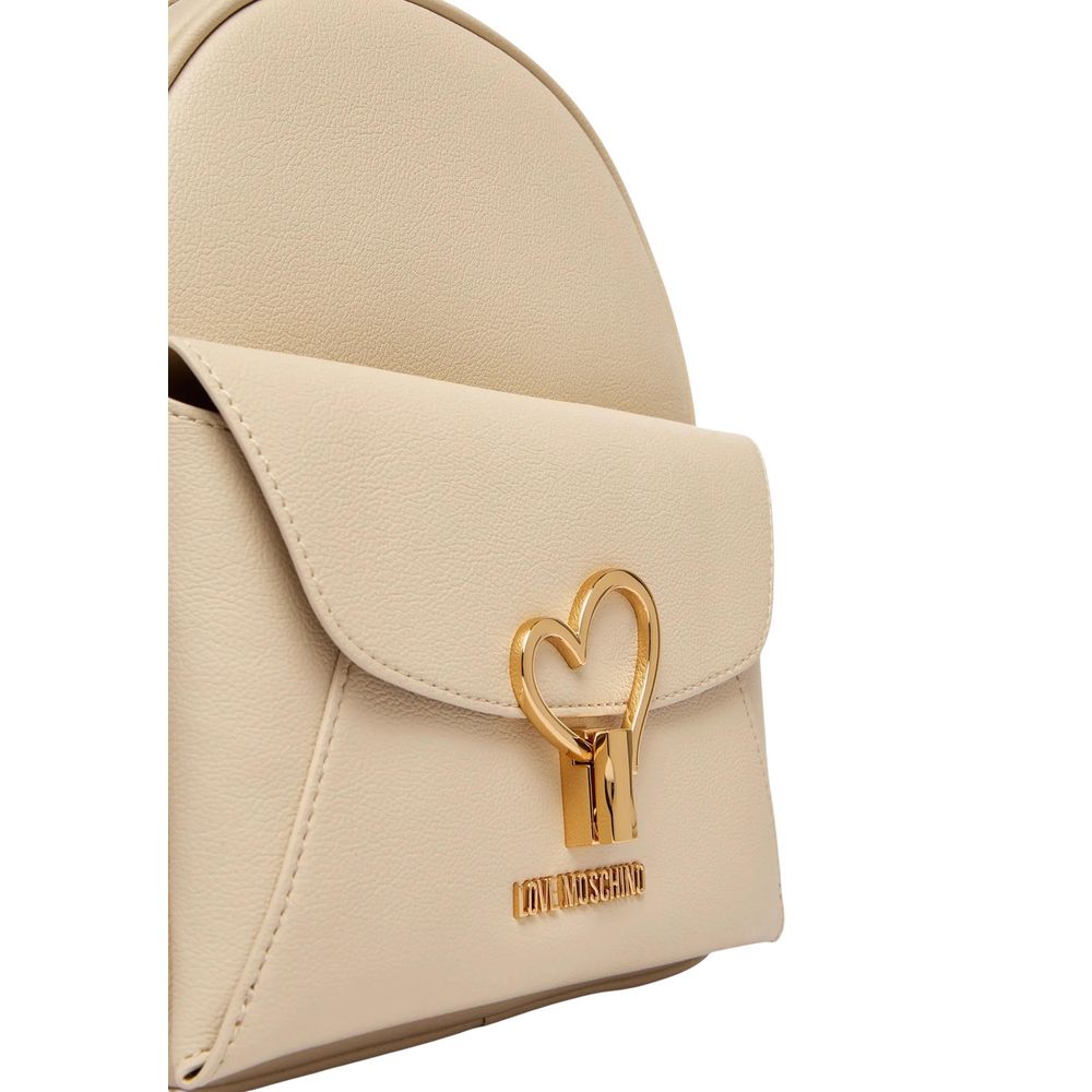Love Moschino Beiger Rucksack aus Polyethylen
