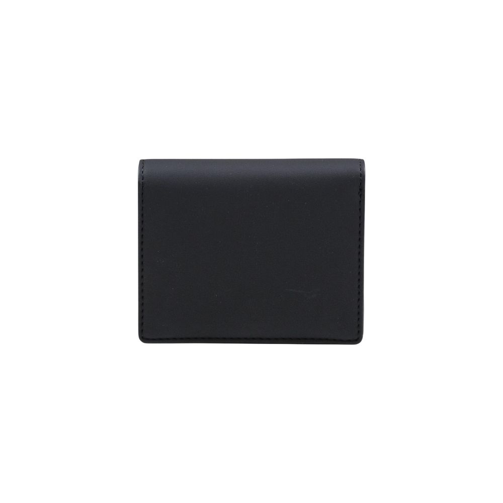 Love Moschino Schwarzes Polyurethan-Portemonnaie