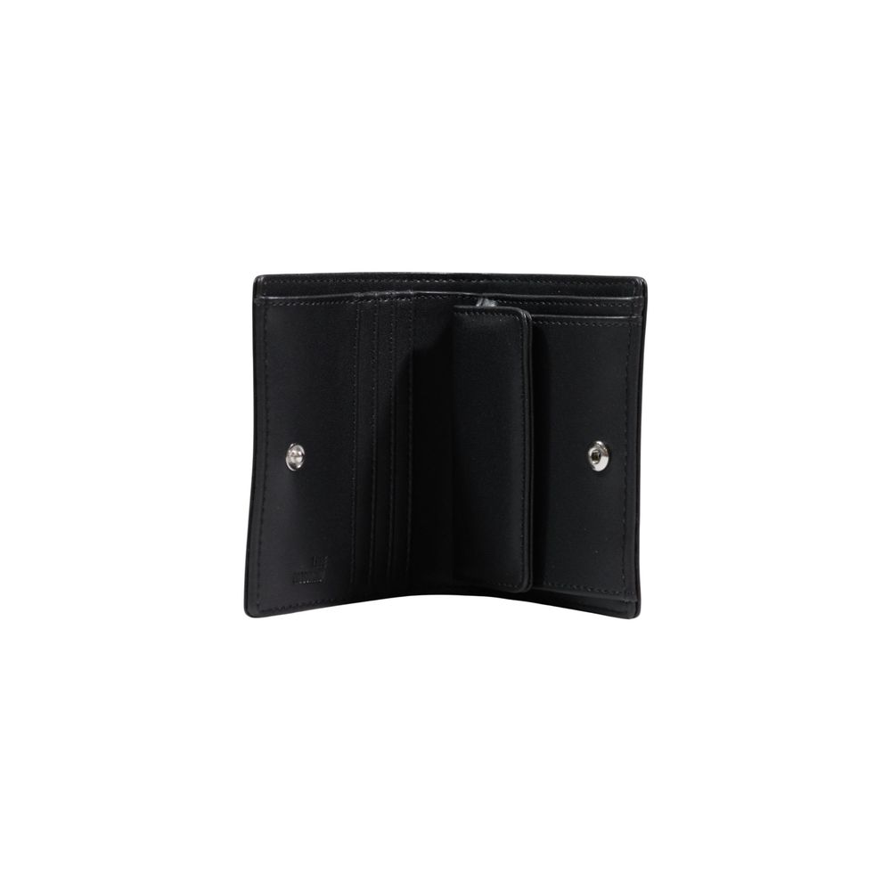 Love Moschino Schwarzes Polyurethan-Portemonnaie
