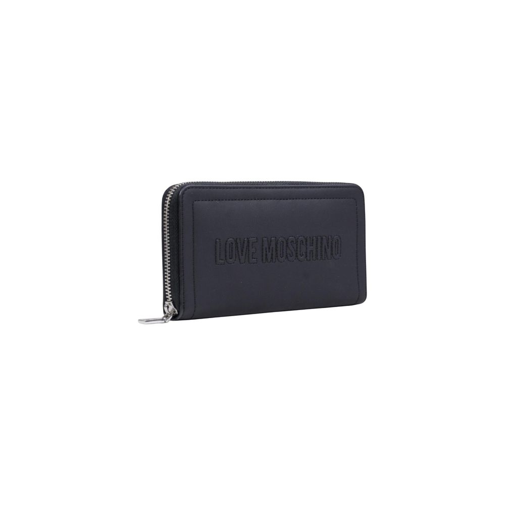 Love Moschino Schwarze Geldbörse aus Polyurethan