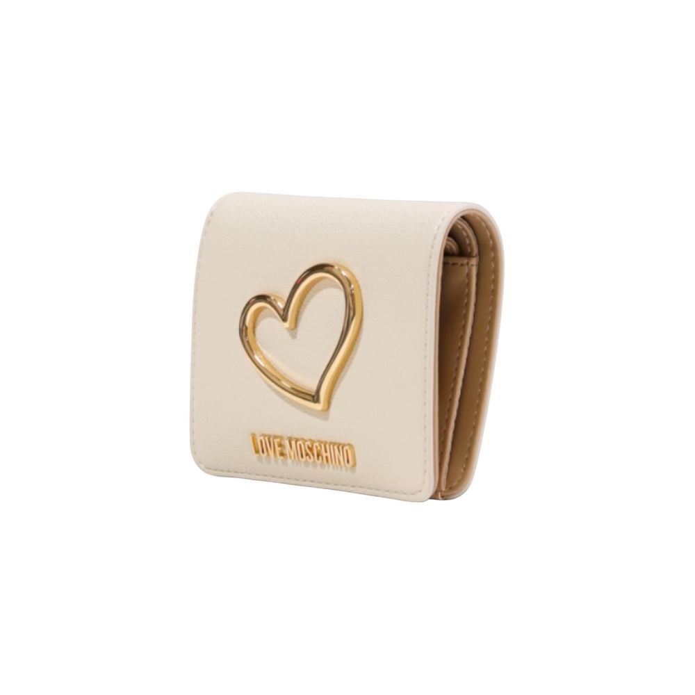 Love Moschino Beige Polyethylene Geldbörse