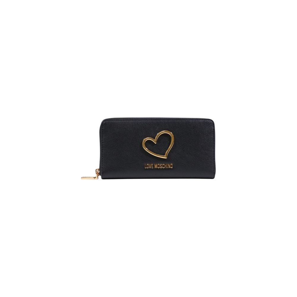 Love Moschino Schwarzes Polyethylen-Portemonnaie