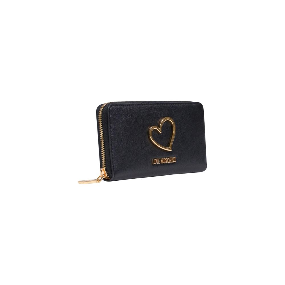 Love Moschino Schwarzes Polyethylen-Portemonnaie