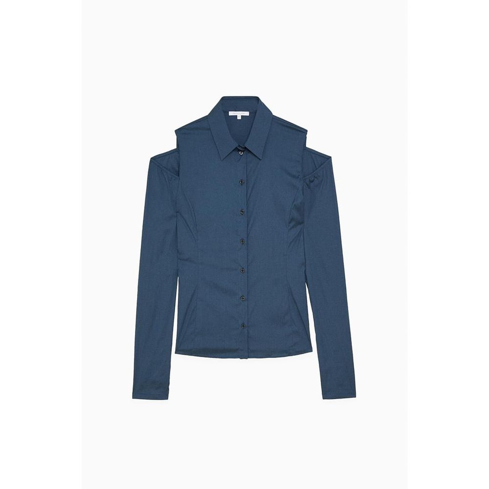 Patrizia Pepe Blaue Baumwollbluse