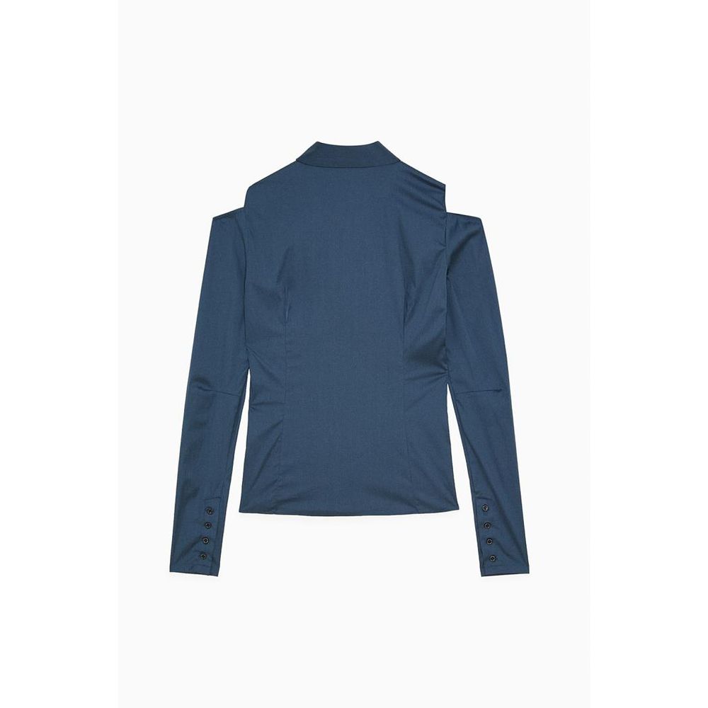 Patrizia Pepe Blaue Baumwollbluse
