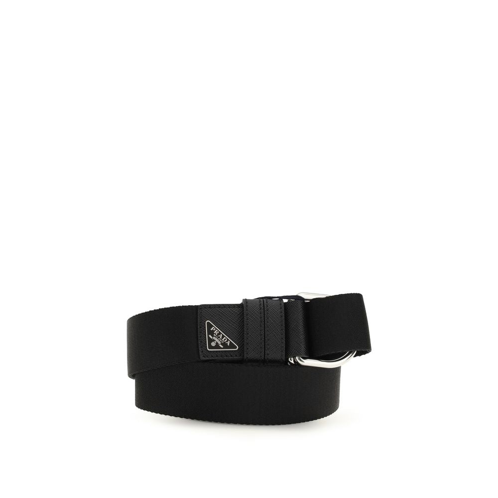 Prada Schwarzer Gürtel aus Nylon, Regular Fit