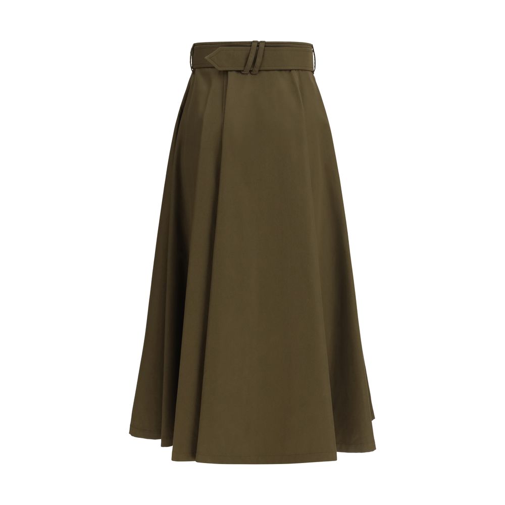 Burberry Zweifarbiger Baumwoll-Midirock