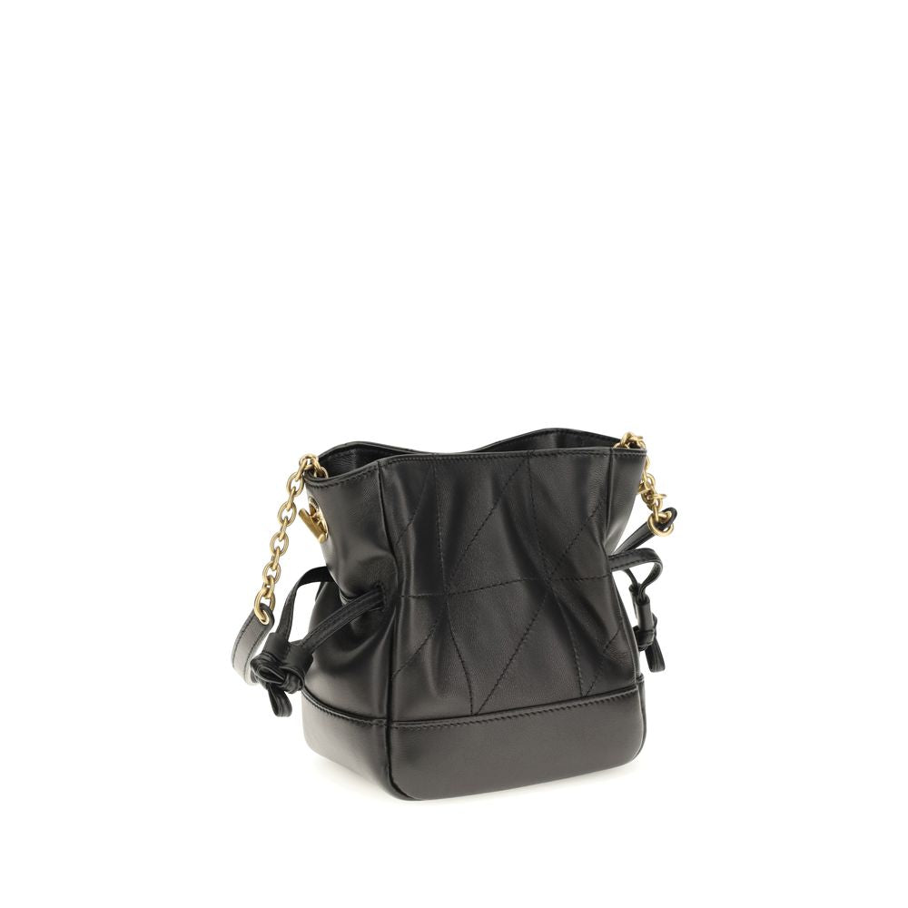 Saint Laurent Schwarze Lammleder Schultertasche Ovis Aries Aries