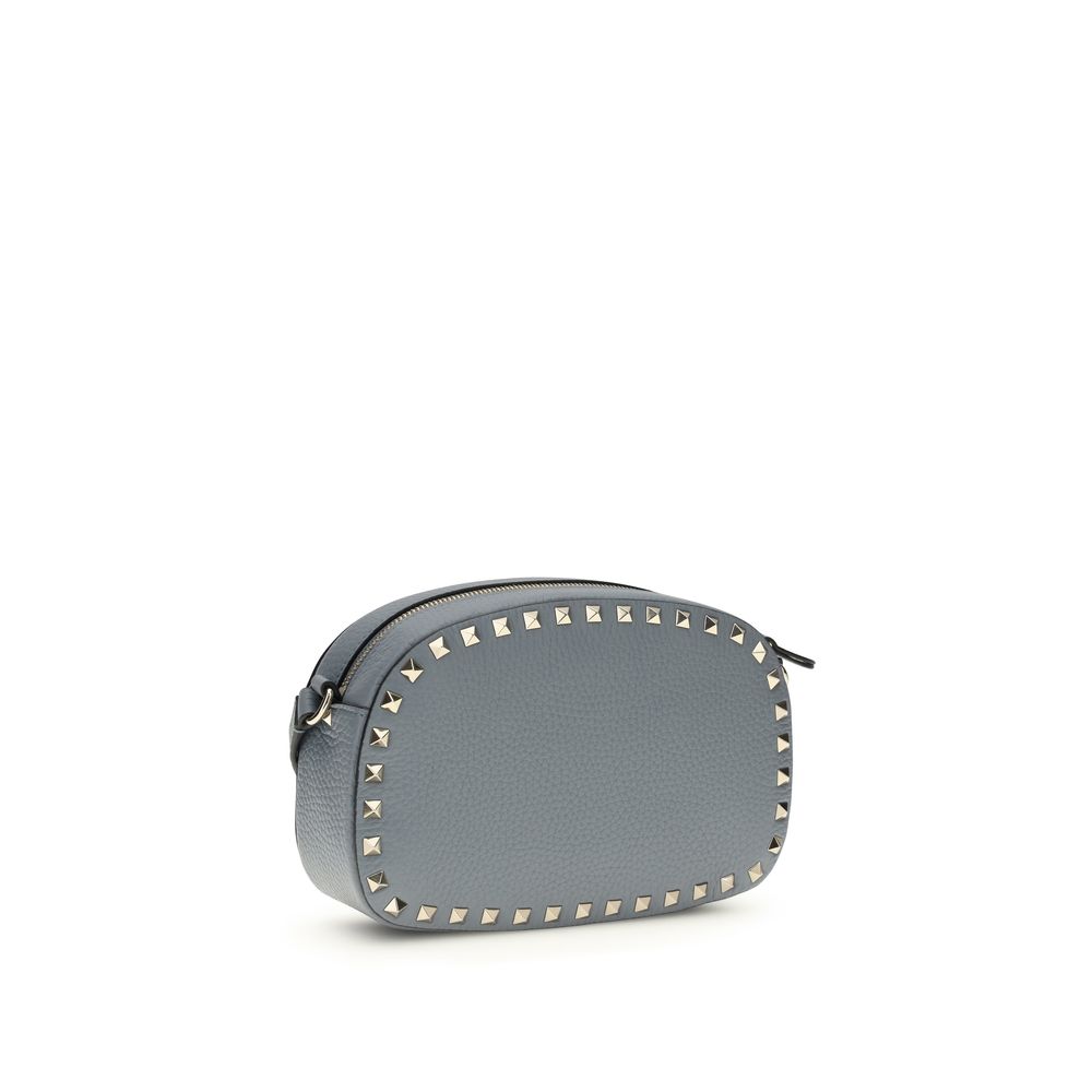 Valentino Garavani Schultertasche aus blauem Kalbsleder Bos Taurus