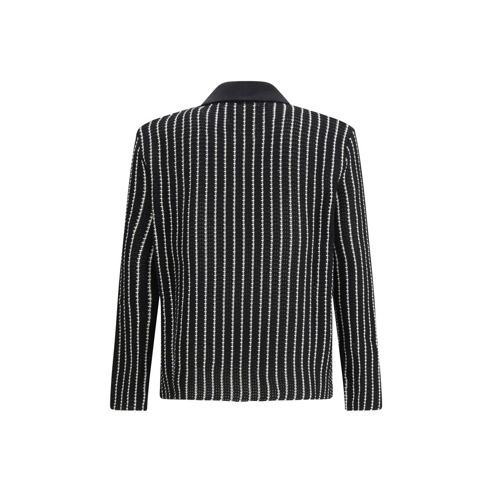 Jil Sander Schwarzer Baumwollstrickjacke