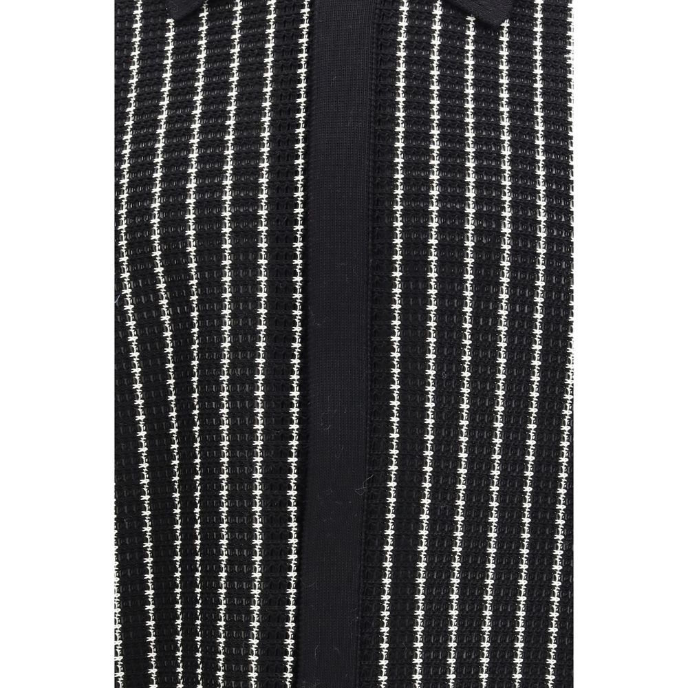 Jil Sander Schwarzer Baumwollstrickjacke