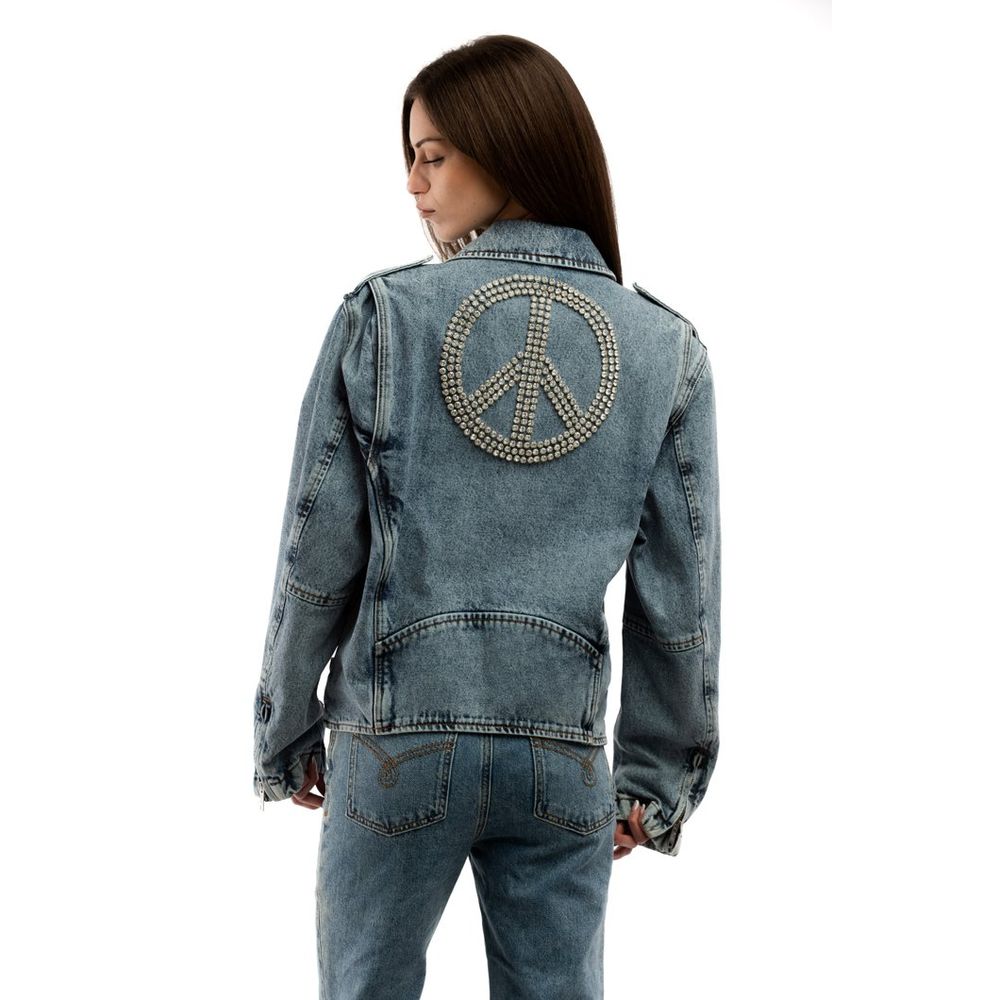 Moschino Mehrfarbige Jeansjacke aus Baumwolle