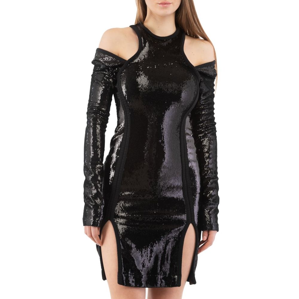 Moschino Schwarzes Cocktailkleid aus Polyester