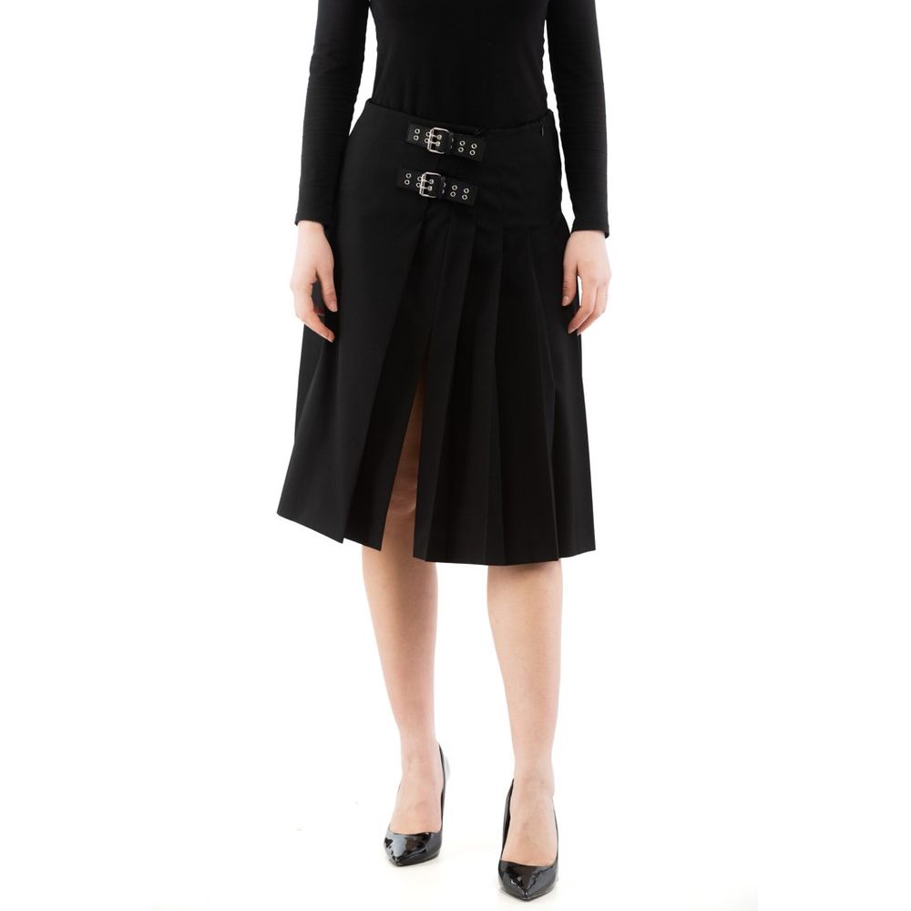 Moschino Schwarzer Midirock aus Polyester