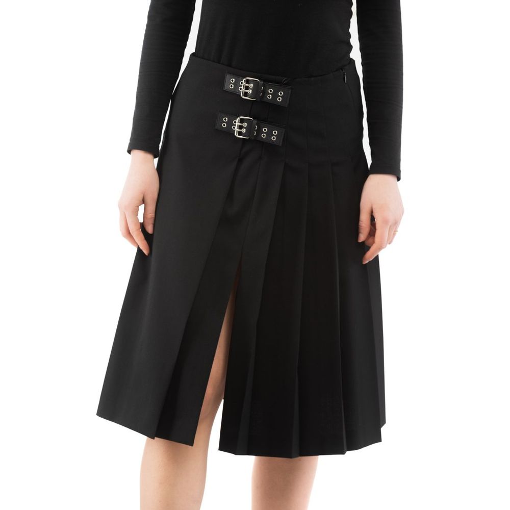 Moschino Schwarzer Midirock aus Polyester