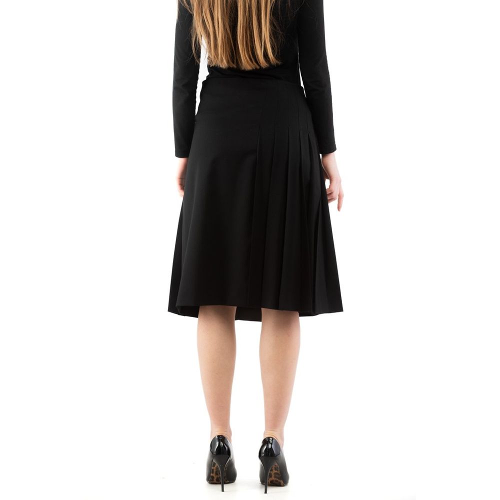 Moschino Schwarzer Midirock aus Polyester