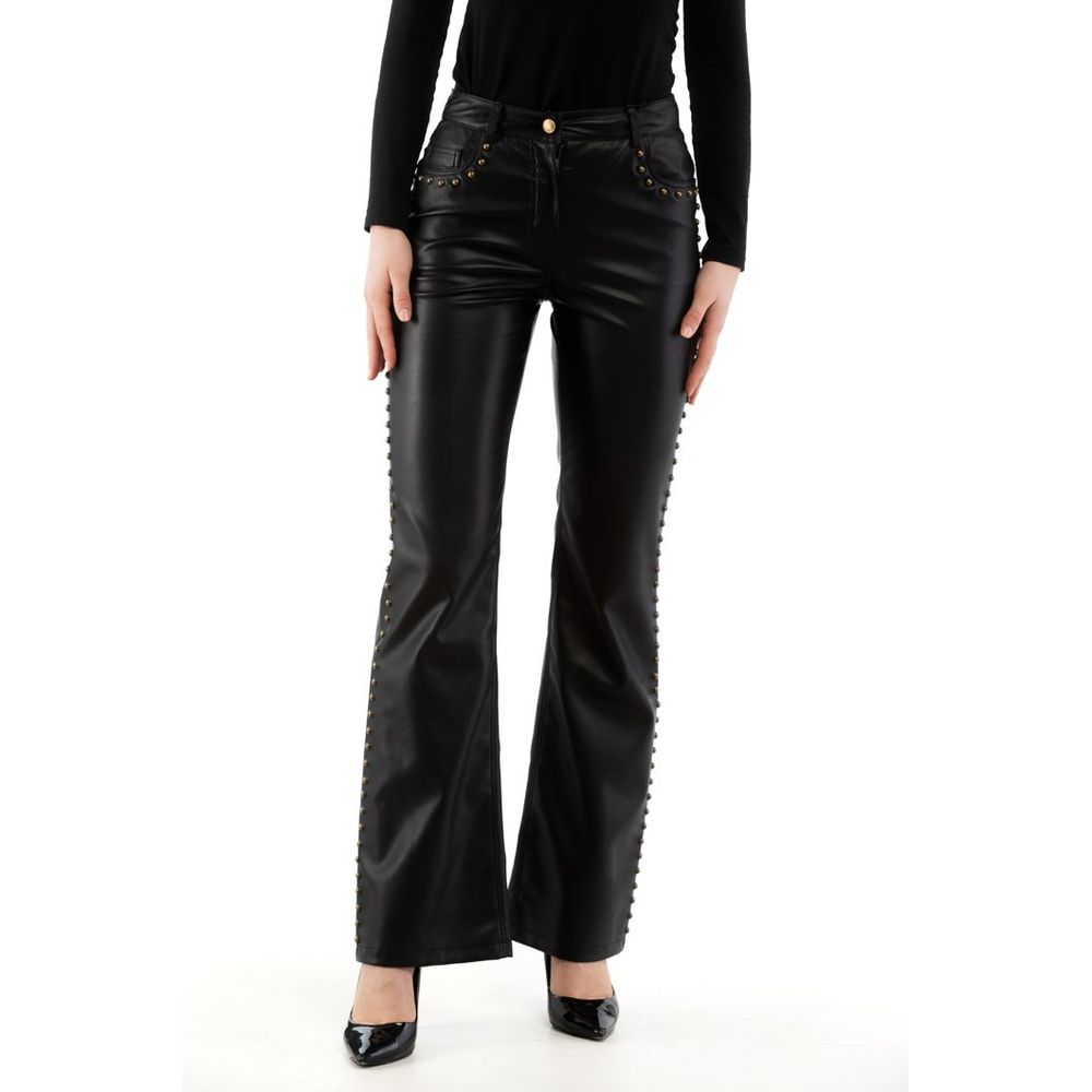 Moschino Schwarze Lederhose