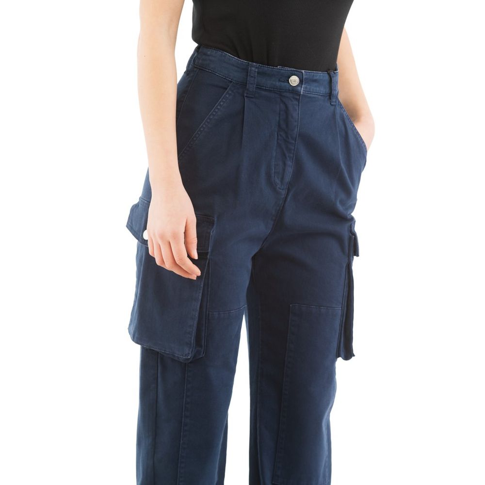 Moschino Blaue Cargohose aus Baumwolle