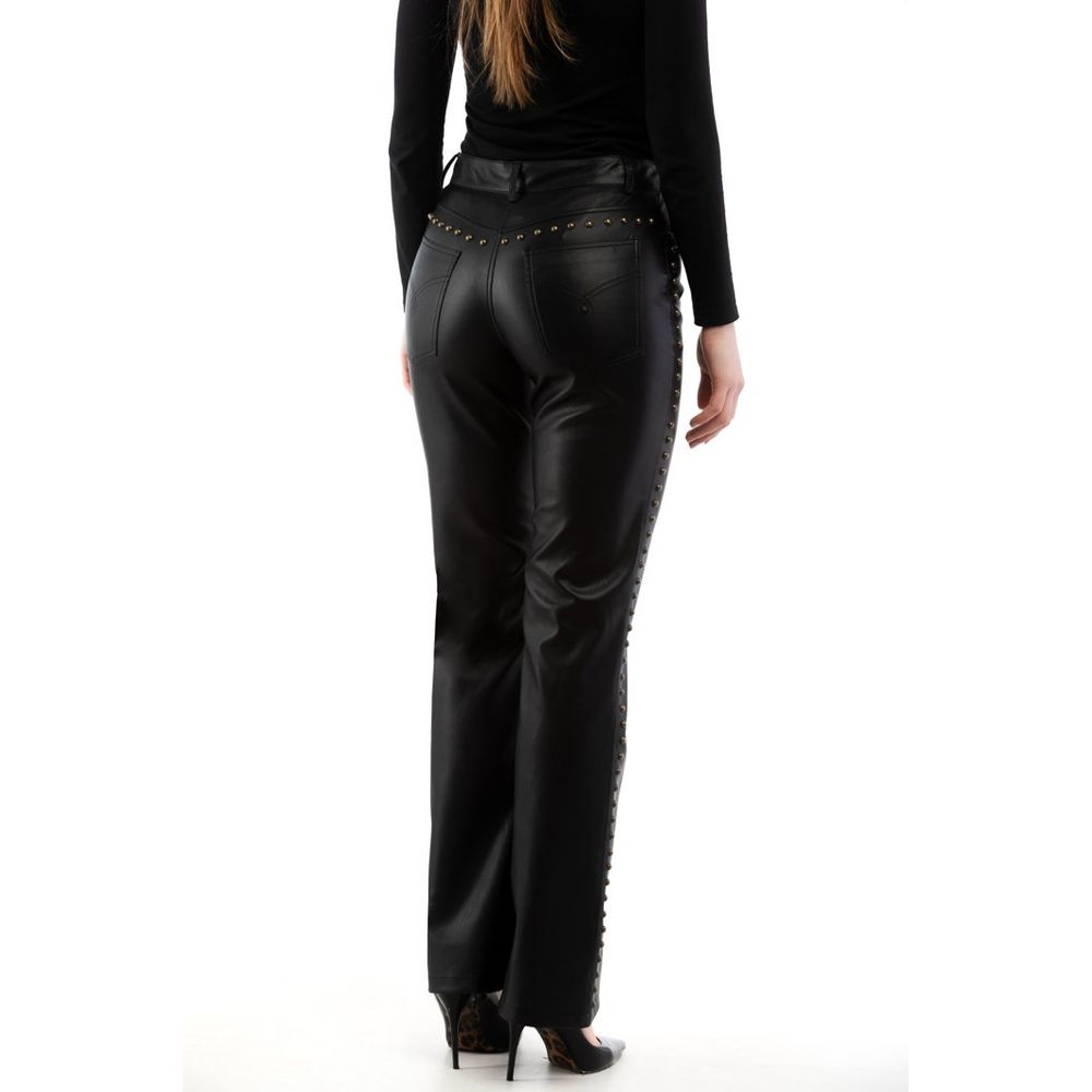 Moschino Schwarze Lederhose