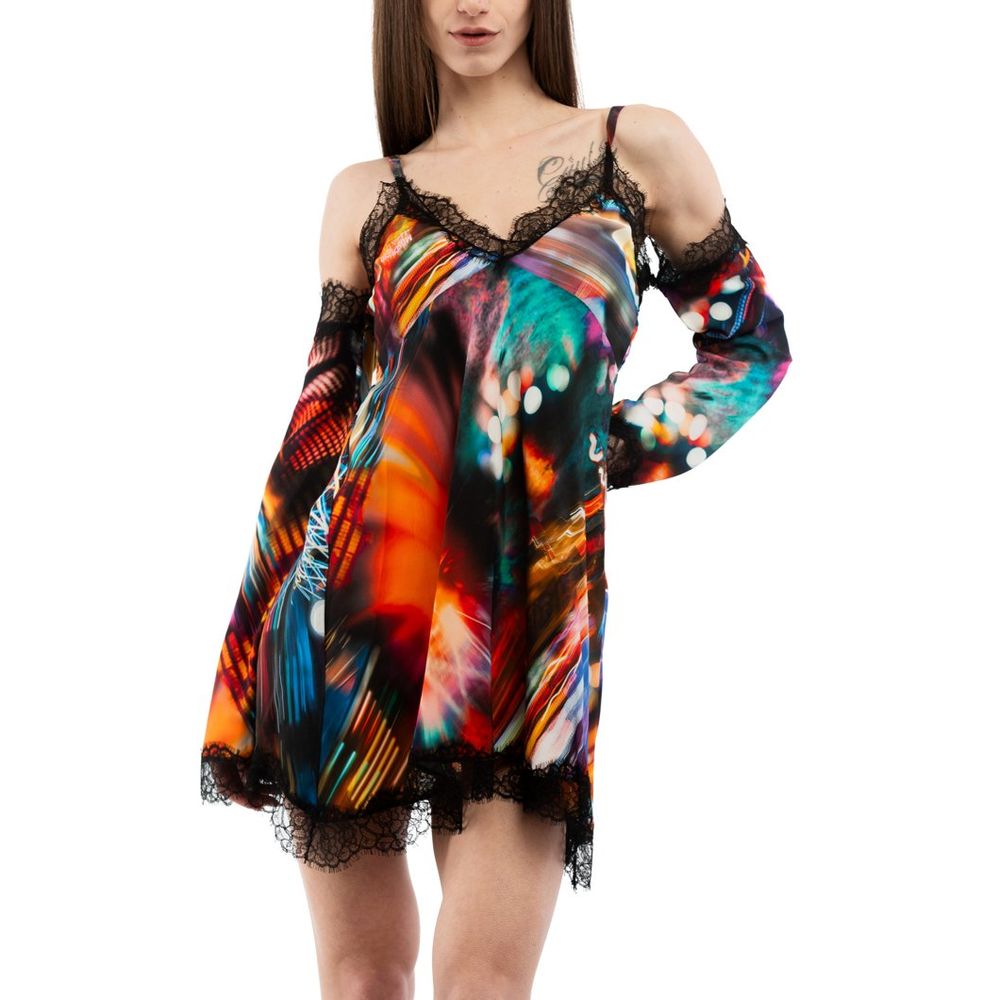 Moschino Mehrfarbiges Freizeitkleid aus Viskose
