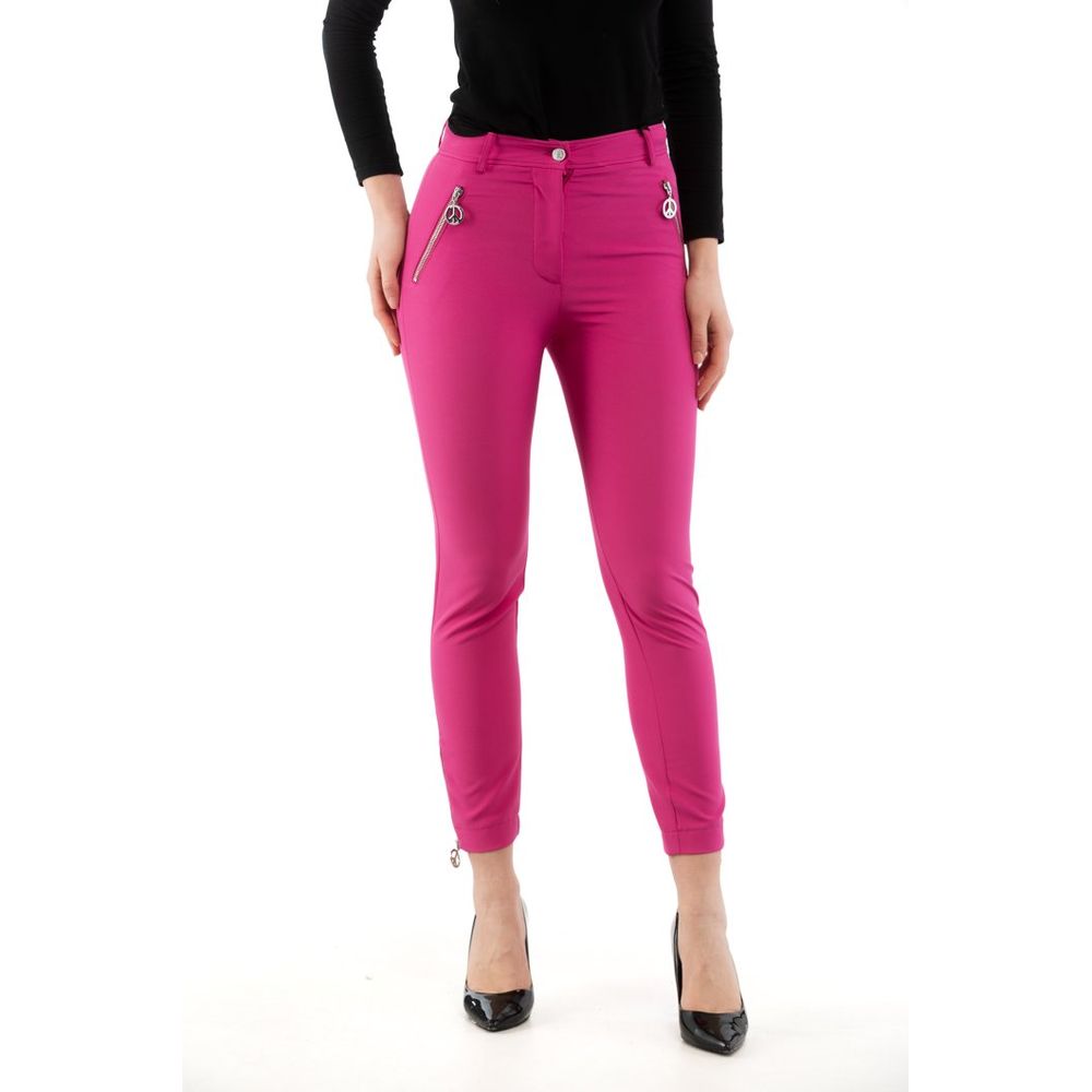 Moschino Pinke Freizeithose aus Polyester
